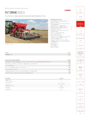 Посівні машини Unia FS T Drive 1500/3