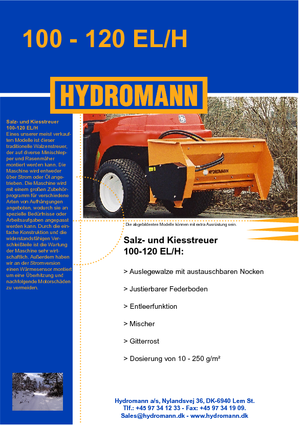 Навісні розкидачі Hydromann 100 H