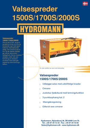 Навісні розкидачі Hydromann 1500 S