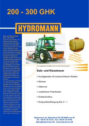 Навісні розкидачі Hydromann 200 G