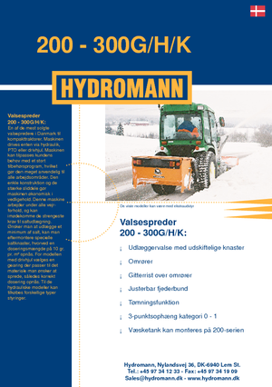 Навісні розкидачі Hydromann 200 G