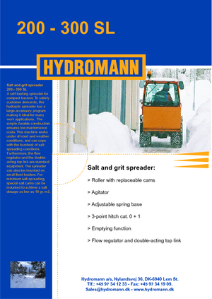 Навісні розкидачі Hydromann 300 SL