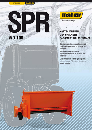 Навісні розкидачі Matev SPR-WD 100