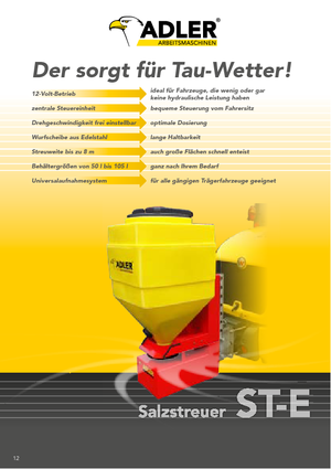 Навісні розкидачі Adler ST-E 105 Profi