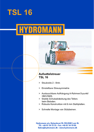 Навісні розкидачі Hydromann TSL 16