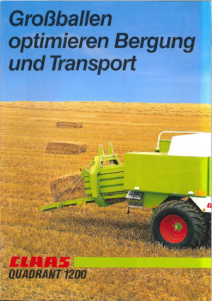 Великі тюкові прес-підбирачі + прес-підбирач з високою щільністю пресування Claas Quadrant 1200