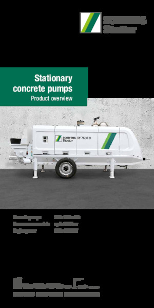 стаціонарні насоси для подачі бетону SCHWING-Stetter SP 9500 E Container