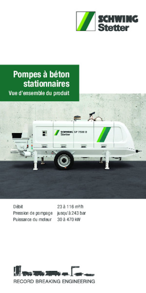 стаціонарні насоси для подачі бетону SCHWING-Stetter SP 9500 E Container