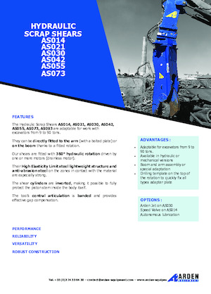 Різаки для сталевого брухту Arden AS042