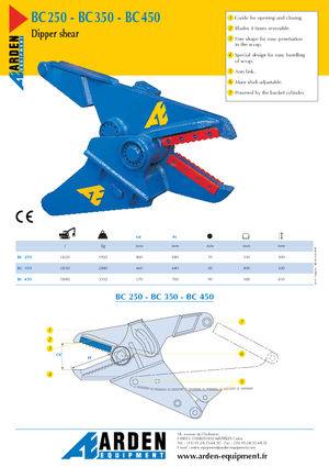 Різаки для сталевого брухту Arden BC 350
