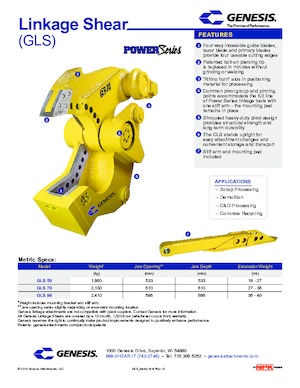 Різаки для сталевого брухту Genesis GLS 90