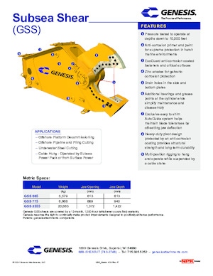 Різаки для сталевого брухту Genesis GSS 775
