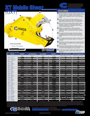 Різаки для сталевого брухту Genesis GXT 1555R