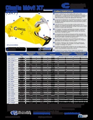 Різаки для сталевого брухту Genesis GXT 995R