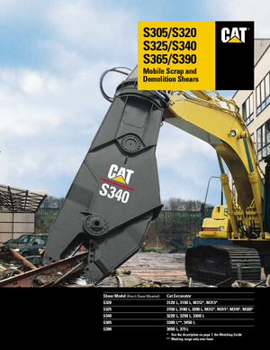 Різаки для сталевого брухту Caterpillar S340B
