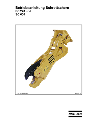 Різаки для сталевого брухту Atlas Copco SC 270