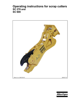 Різаки для сталевого брухту Atlas Copco SC 270