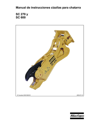 Різаки для сталевого брухту Atlas Copco SC 270