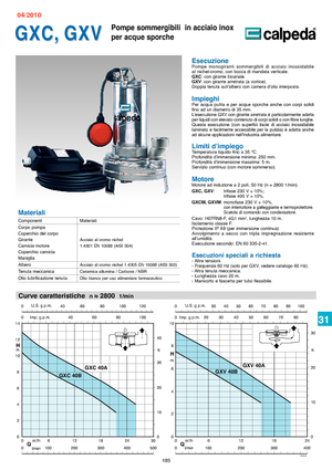 Каналізаційні насоси Calpeda GXV 40 B