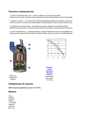 Каналізаційні насоси ABS-Pumpen J 12 D