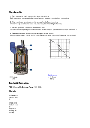 Каналізаційні насоси ABS-Pumpen J 15 D
