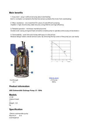 Каналізаційні насоси ABS-Pumpen J 5 W