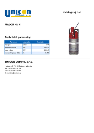 Каналізаційні насоси Grindex Major H