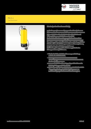 Каналізаційні насоси Wacker Neuson PST2 400