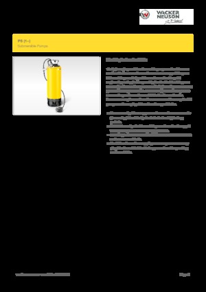 Каналізаційні насоси Wacker Neuson PST2 400