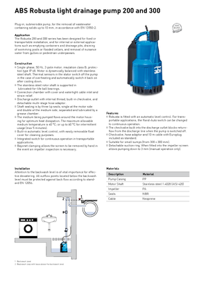 Каналізаційні насоси ABS-Pumpen Robusta 200 TS
