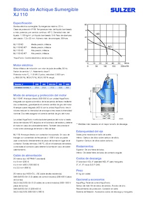 Каналізаційні насоси Sulzer XJ 110 HD