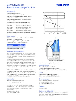 Каналізаційні насоси Sulzer XJ 110 ND