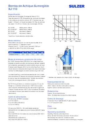 Каналізаційні насоси Sulzer XJ 110 ND