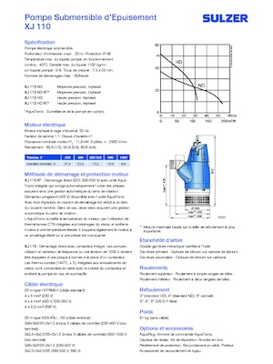 Каналізаційні насоси Sulzer XJ 110 ND
