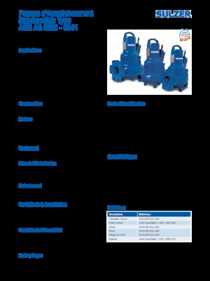 Насоси для стічних вод Sulzer AS 0840 S 26-2 D/TKS