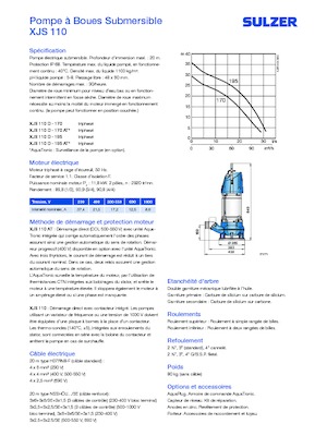 Насоси для стічних вод Sulzer XJS 110 D-170