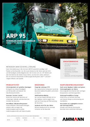 Тандемні вібраційні дорожні катки Ammann ARP 95