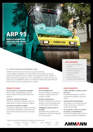 Тандемні вібраційні дорожні катки Ammann ARP 95