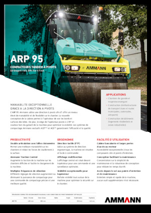 Тандемні вібраційні дорожні катки Ammann ARP 95