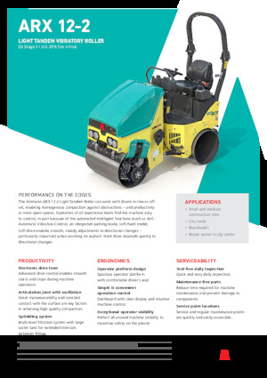 Тандемні вібраційні дорожні катки Ammann ARX 12-2