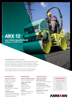 Тандемні вібраційні дорожні катки Ammann ARX 12 T4f