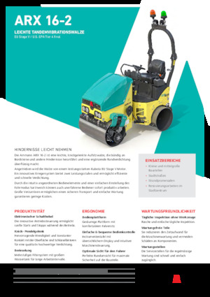 Тандемні вібраційні дорожні катки Ammann ARX 16-2