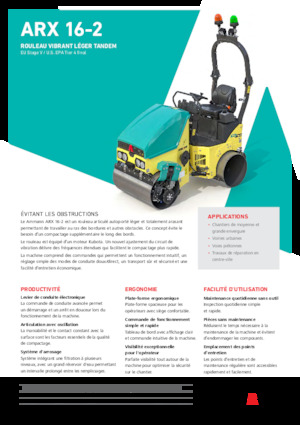 Тандемні вібраційні дорожні катки Ammann ARX 16-2