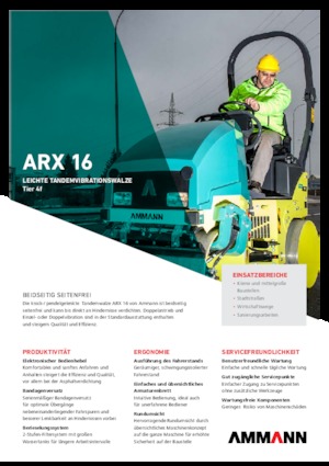 Тандемні вібраційні дорожні катки Ammann ARX 16