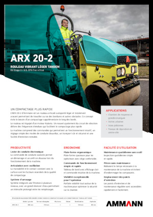 Тандемні вібраційні дорожні катки Ammann ARX 20-2
