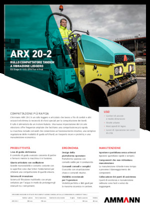 Тандемні вібраційні дорожні катки Ammann ARX 20-2