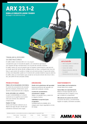 Тандемні вібраційні дорожні катки Ammann ARX 23.1-2