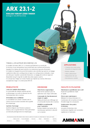 Тандемні вібраційні дорожні катки Ammann ARX 23.1-2