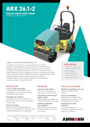 Тандемні вібраційні дорожні катки Ammann ARX 26.1-2