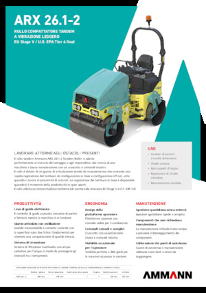 Тандемні вібраційні дорожні катки Ammann ARX 26.1-2
